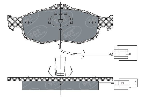 SCT GERMANY stabdžių trinkelių rinkinys, diskinis stabdys SP 204 PR